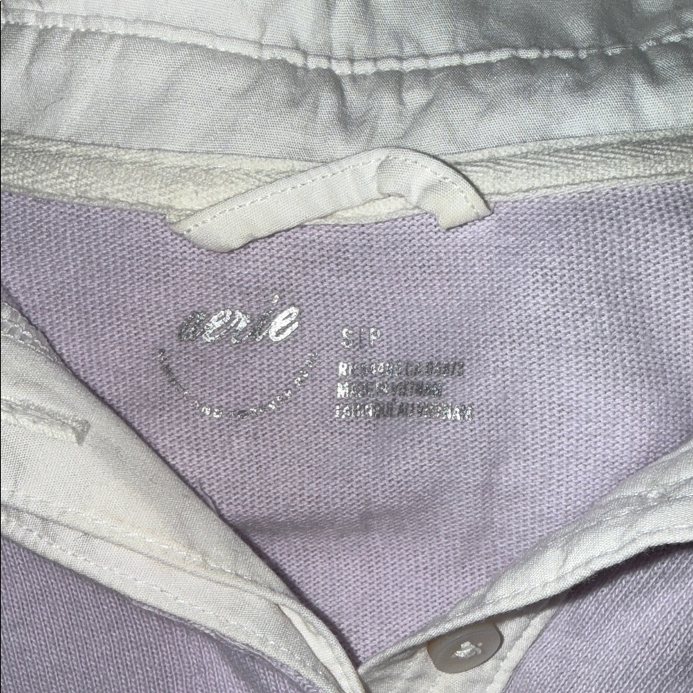 Aerie Light Purple Collared Long Sleeve Shirt - Picture 5 of 5